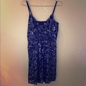 (3 for $40🔶) Express Sequin Blue and Gold Dress